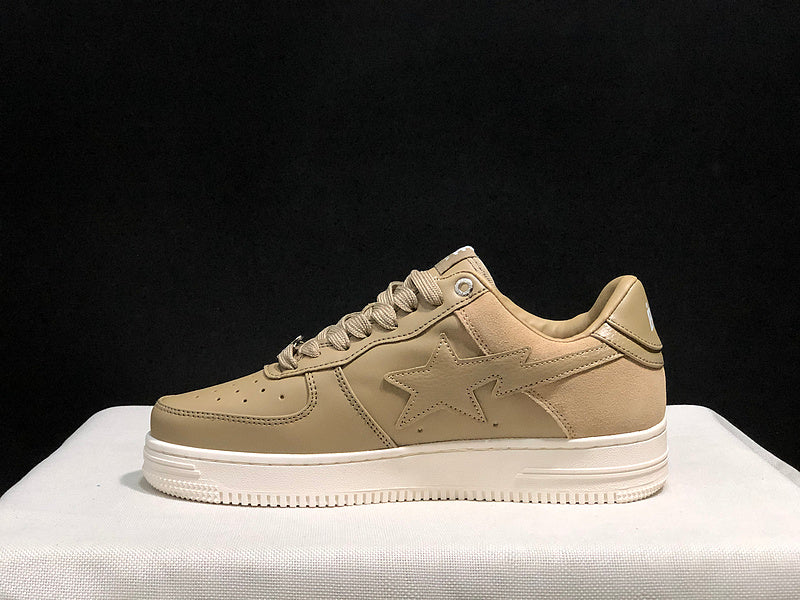 BAPE Low-Top Sneakers – Khaki & Cream
