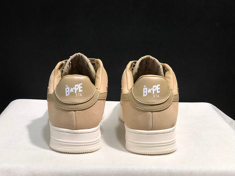 BAPE Low-Top Sneakers – Khaki & Cream